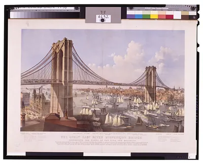 The great East River suspension bridge--Connecting the cities of New York and Brooklyn / Parsons & Atwater, del.