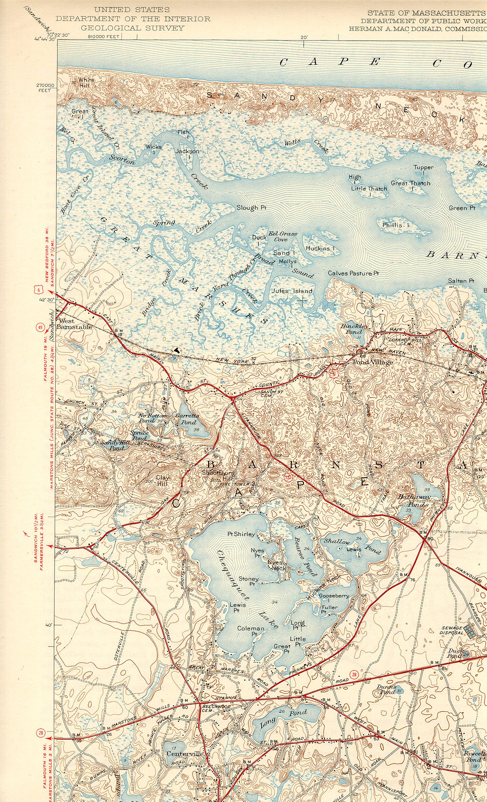 hyan 42 nw, Massachusetts — antique map