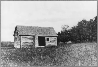 North Dakota. Walhalla. Old trading post, built in 1843