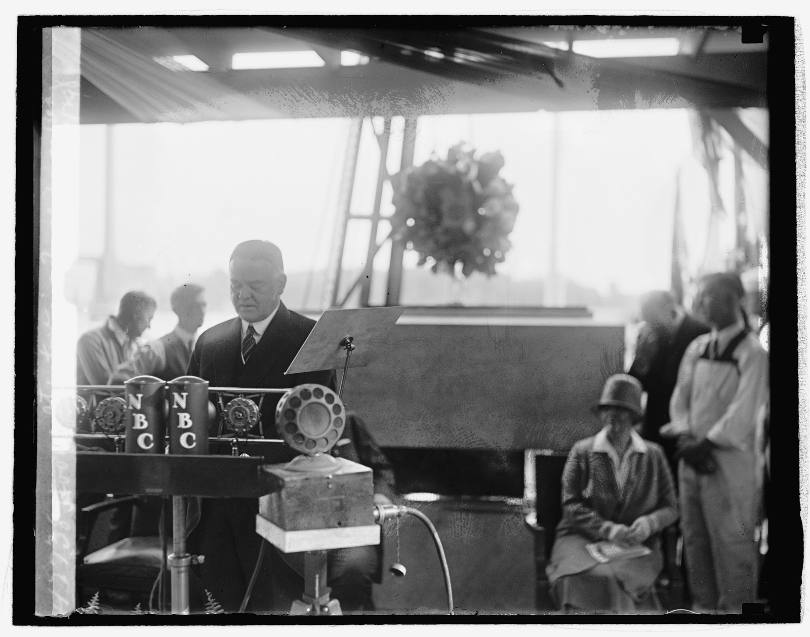 Hoover at conerstone laying of Dept. of Commerce Bldg., 6/10/29, [19]29 June 10. — historic photograph