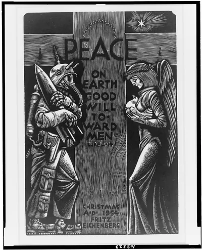 [Peace on earth, good will toward men, Luke II:14, Christmas A.D. 1954] / Fritz Eichenberg.