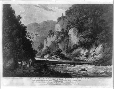 A view in the island of Jamaica, of the bridge crossing the River Cobre near Spanish Town