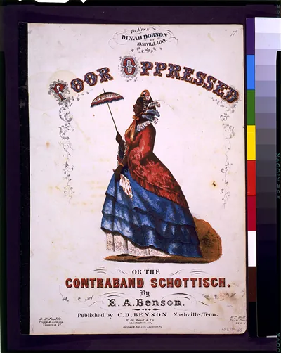 Poor oppressed or the contraband Schottisch, by E.A. Benson / German & Bro. lith., Louisville, Ky.