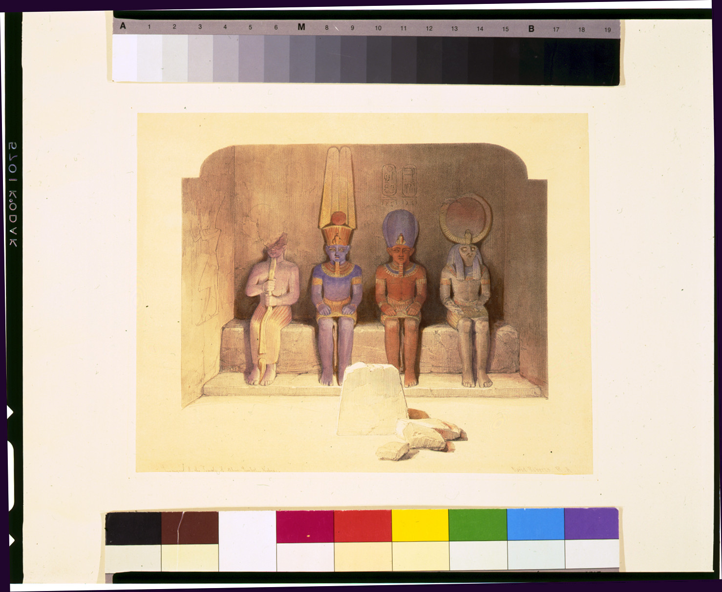 Sanctuary of the Temple of Aboo-Simble Novr 9th 1838 / David Roberts, R.A., [published between 1846 and 1849] — antique lithograph