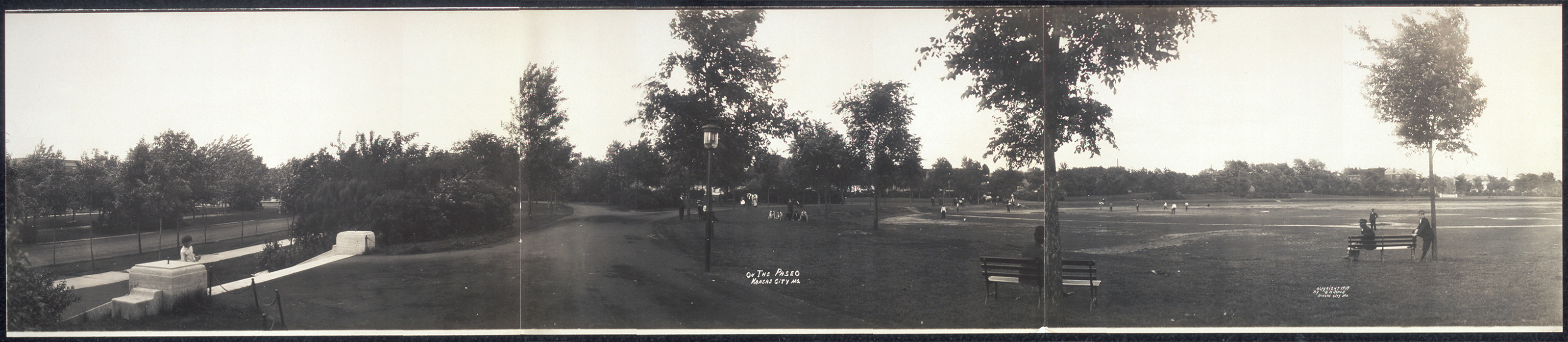 MO On the Paseo, Kansas City 1909 PHOTO, 1909 — historic image