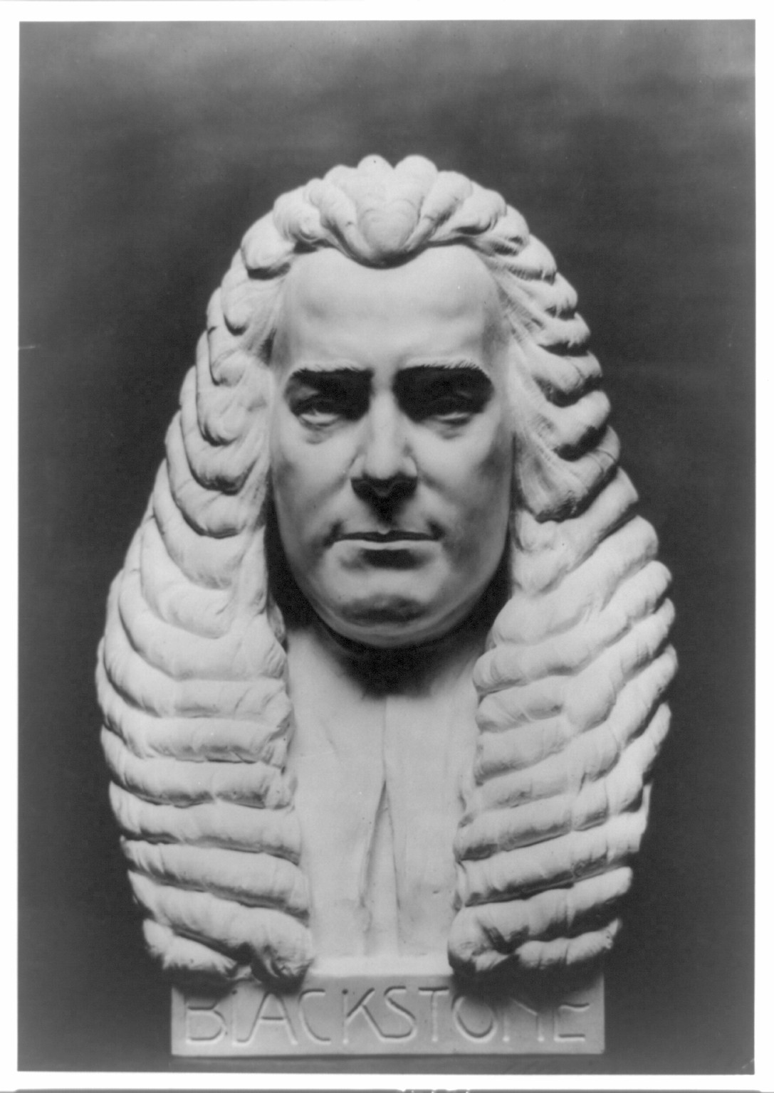 [Bust of Sir William Blackstone by Marius Azzi], c1917. — historic photograph
