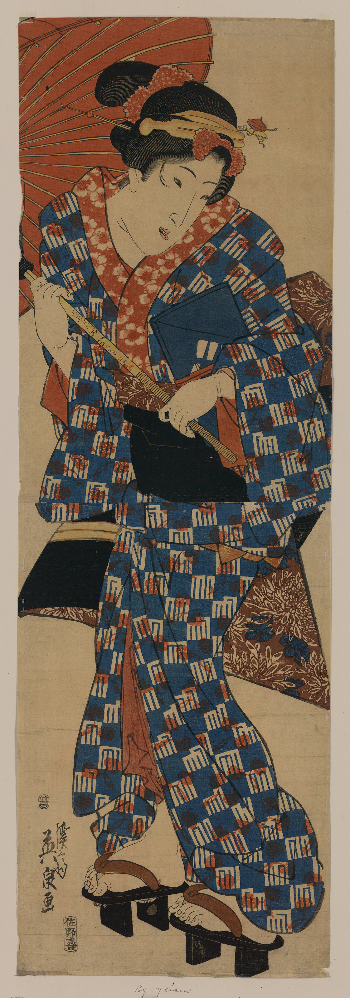 [Japanese Ukiyo-e print], 1750 — historic print