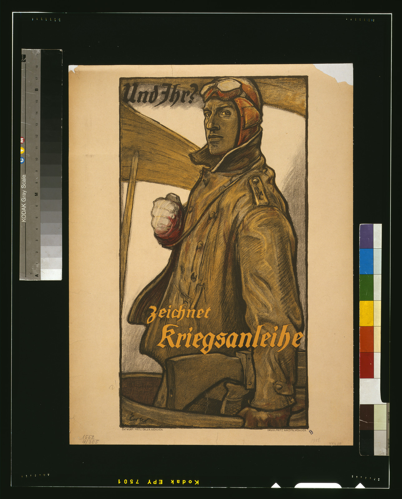 Und Ihr? Zeichnet Kriegsanleihe, 1918 — vintage poster