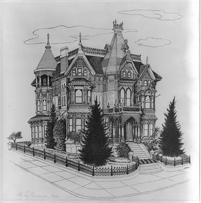 Old San Francisco 1946, The Holbrook house--Washington & Van Ness--built 1885