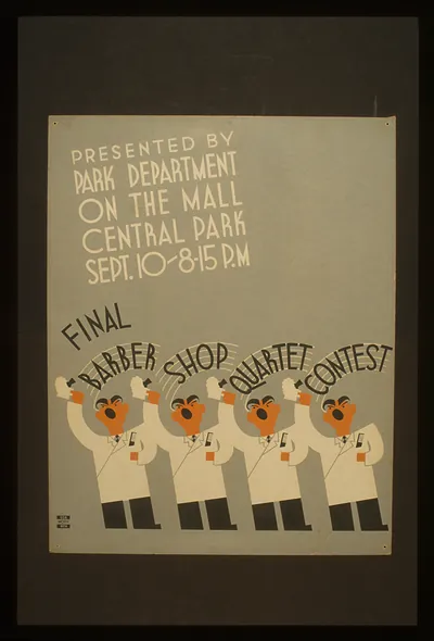 Final barber shop quartet contest presented by Park Department on the Mall Central Pa