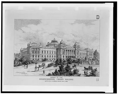 [Library of Congress, Washington, D.C. Exterior perspective rendering, D series]