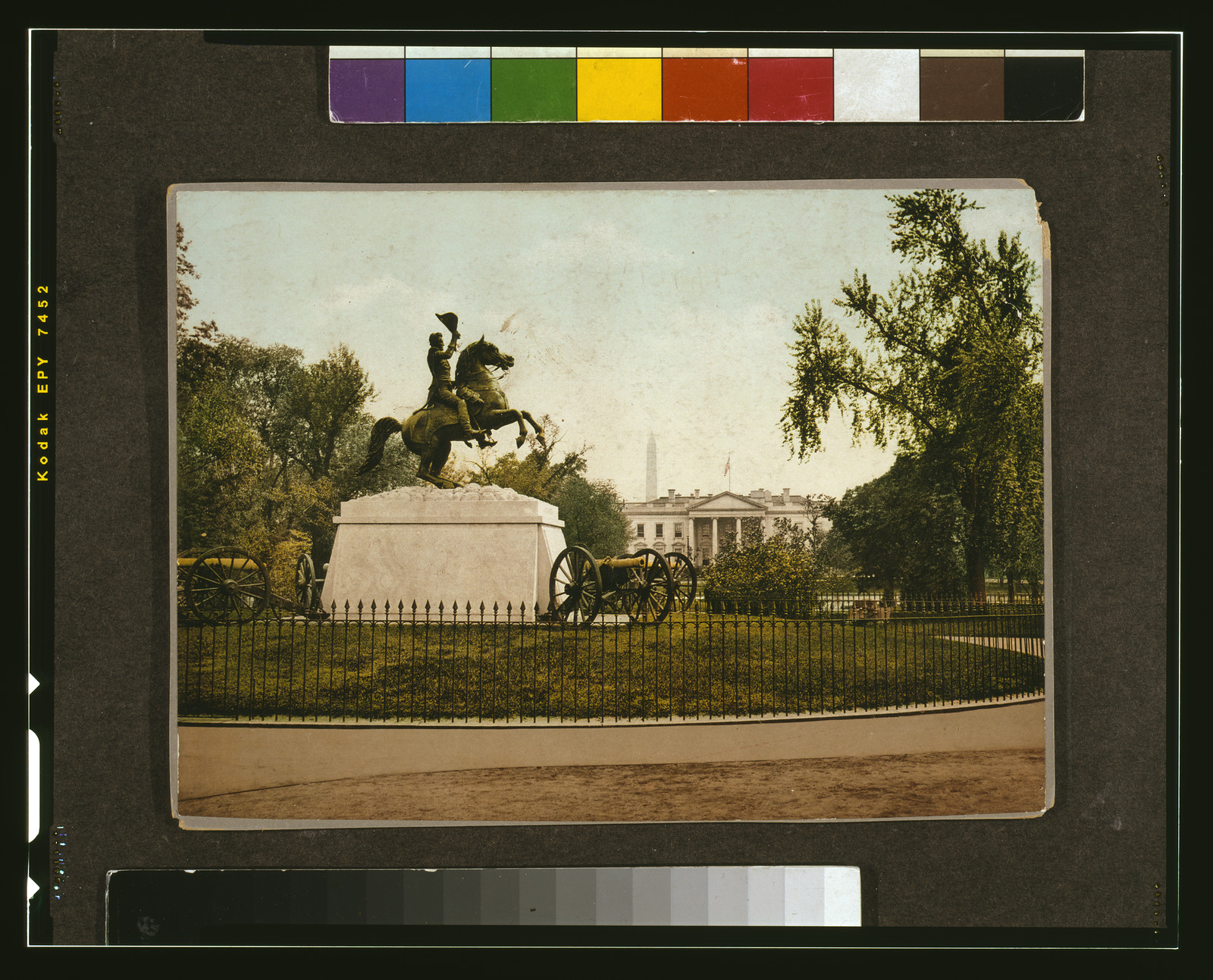 [Jackson Memorial, Lafayette Park, with White House in background, Washington, D.C.], [1898?] — historic print