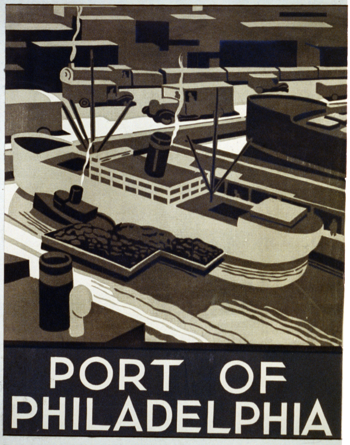 Port of Philadelphia, 1936 — vintage poster