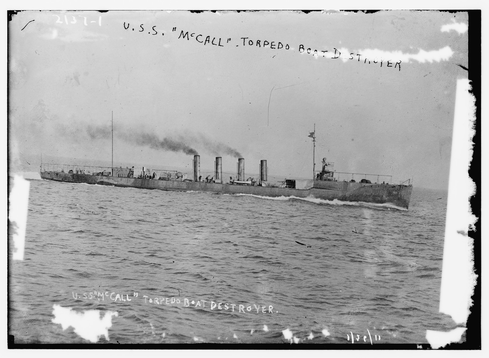 USS McCall, torpedo boat destroyer, n/a — historic photograph