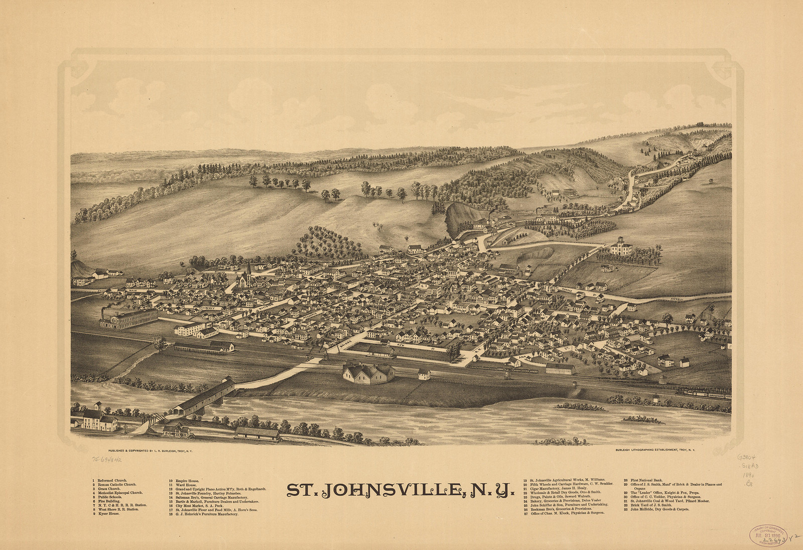 St Johnsville, New York, 1890, 1890 — antique map