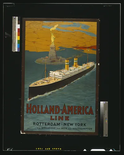 Holland-America Line. Rotterdam-New York via Boulogne/sur mer and Southampton