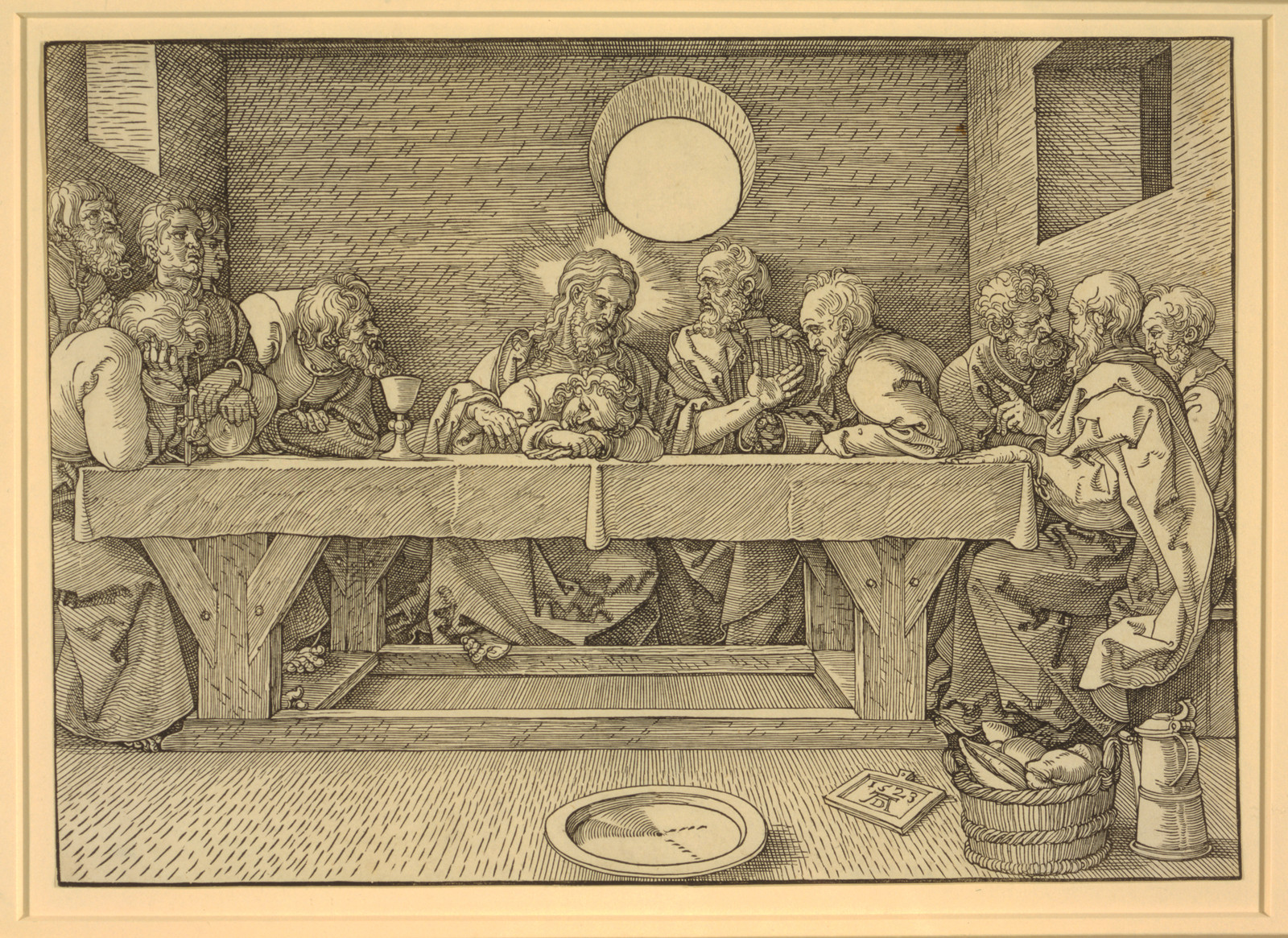 [Last Supper] / AD [monogram]., 1523 — historic print