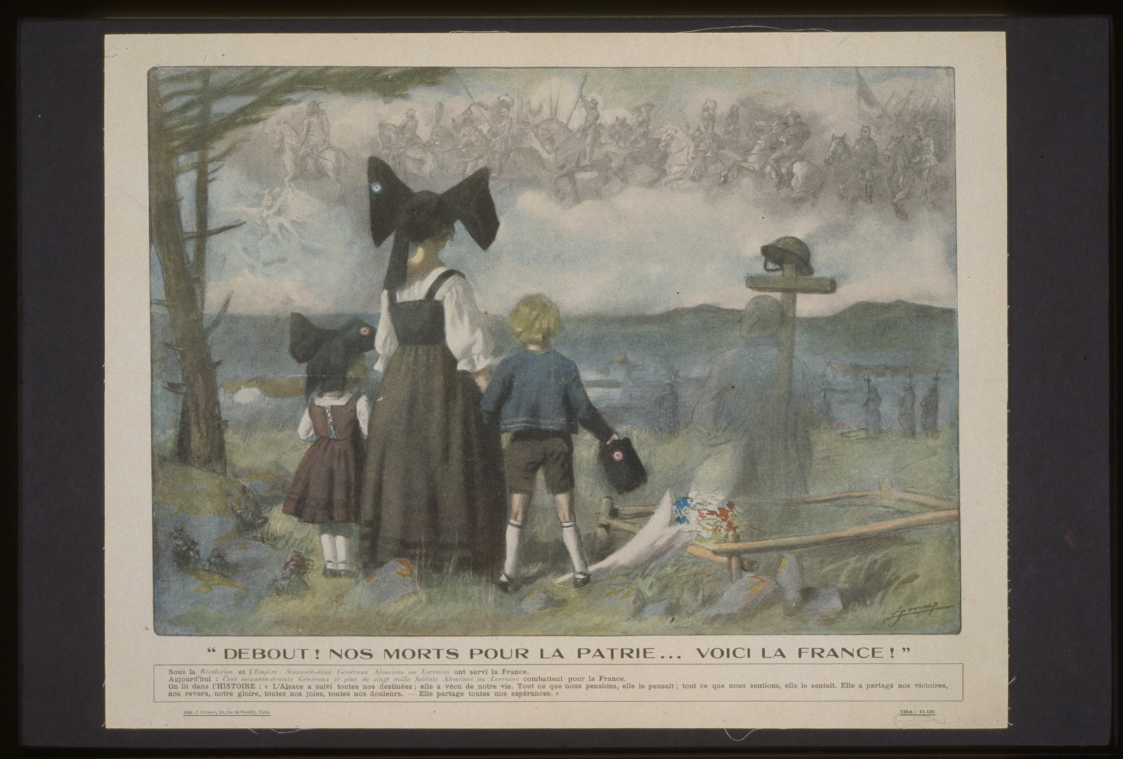 Debout! Nos morts pour la patrie . . . voici la France!, 1914 — vintage poster