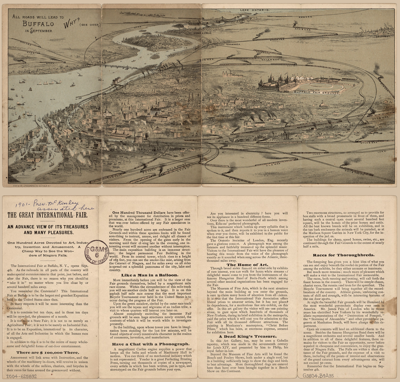 pm010920 map All roads will lead to Buffalo in September — antique map