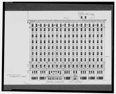 [Capitol Theatre and Kahl Building, West 3rd St. and Ripley St., Davenport, Iowa]