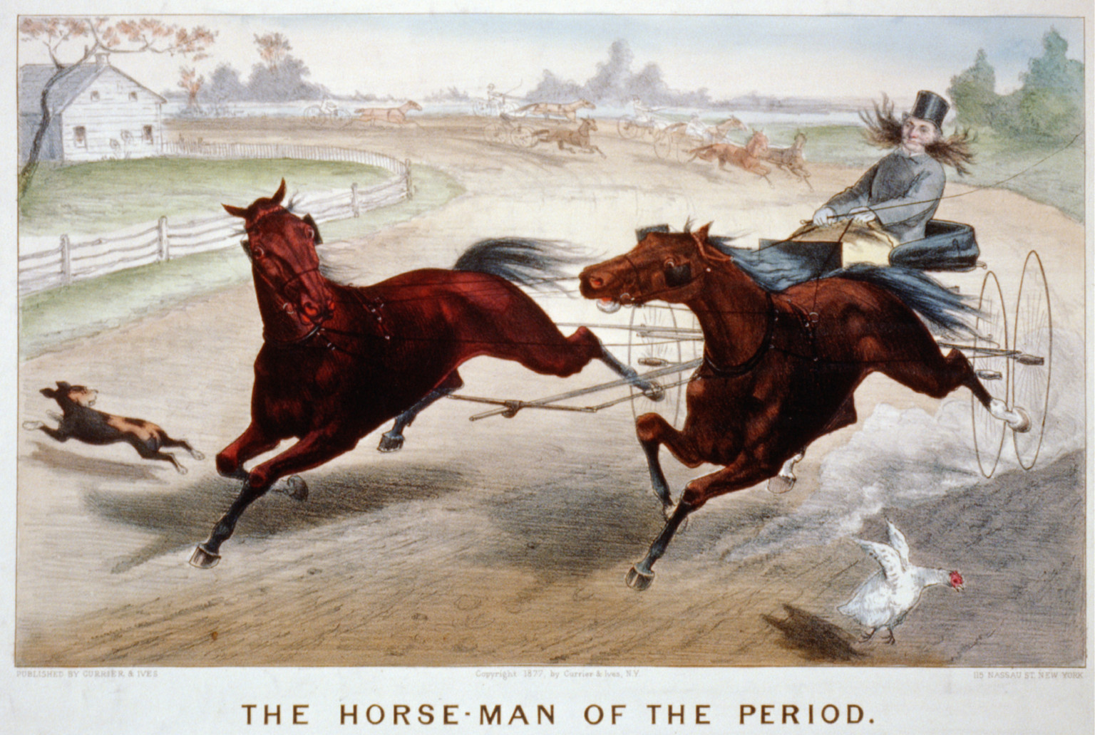The horse-man of the period, New York : Published by Currier & Ives, c1877. — antique lithograph