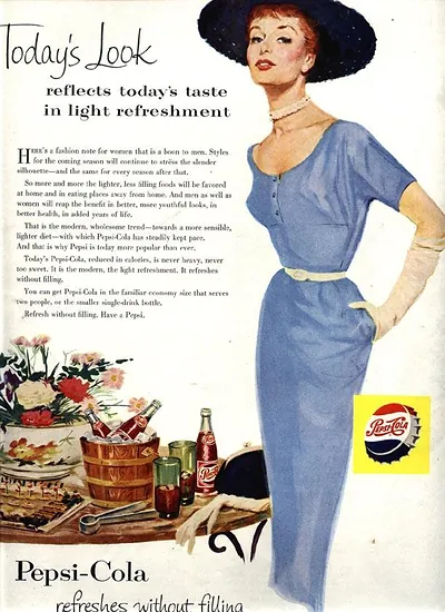 Pepsi-Cola advertisement: Today's Look reflects today's taste in light refreshment