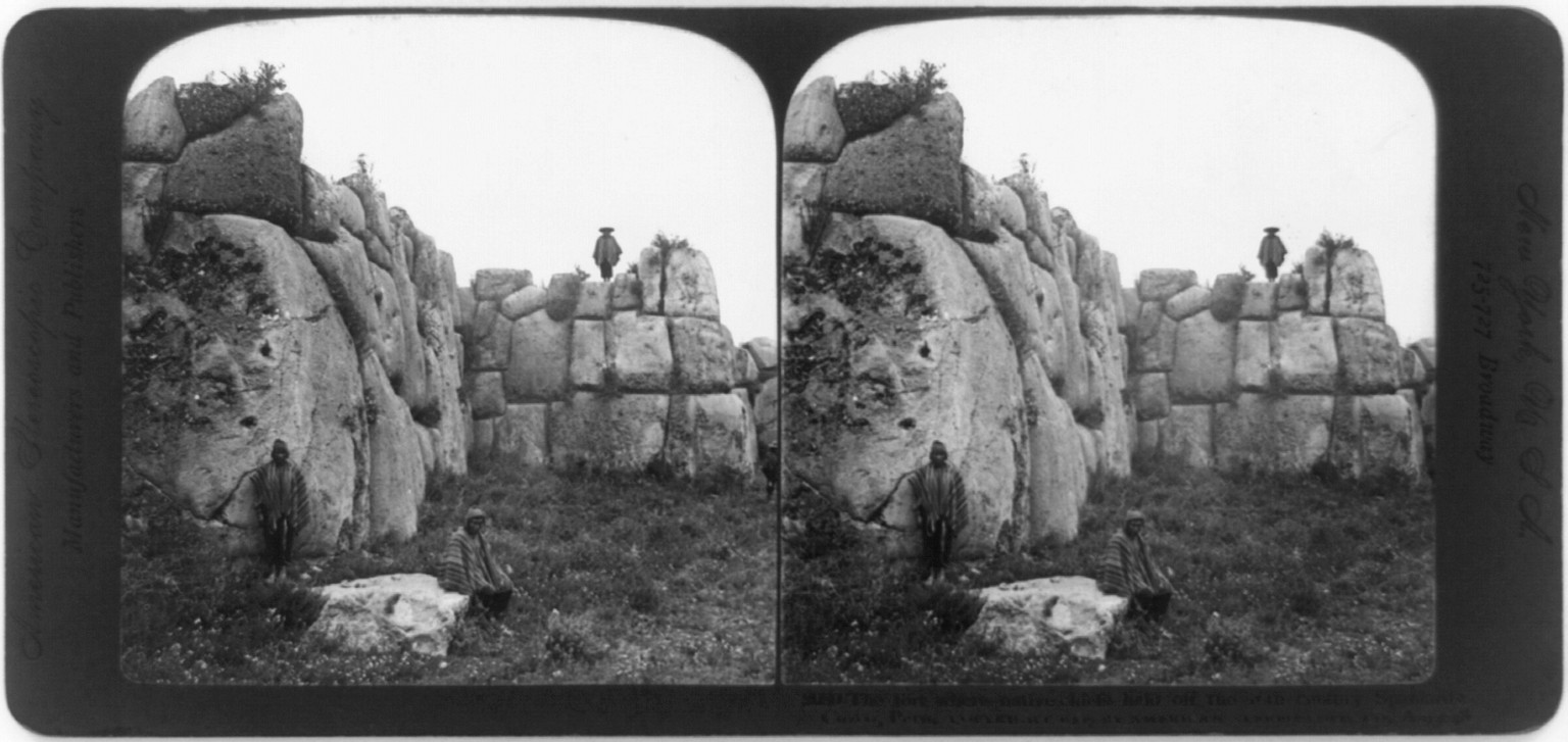 The fort where native chiefs held off the 16th century Spaniards, Cuzco, Peru, New York, N.Y. : American Stereoscopic Company, c1907. — historic photograph