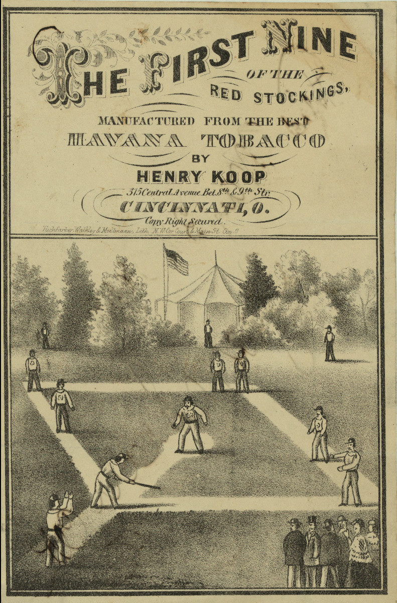 The First Nine of the Red Stockings, Havana Tobacco advertisement — historic image