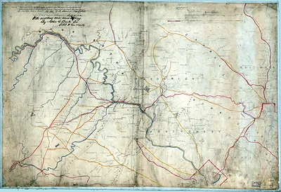 Railroad map of Maryland counties by John S. Clark