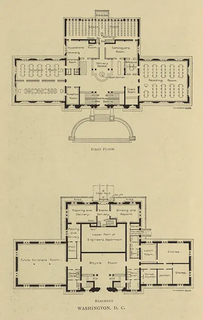 First Floor and Basement Plans, Washington, D.C.