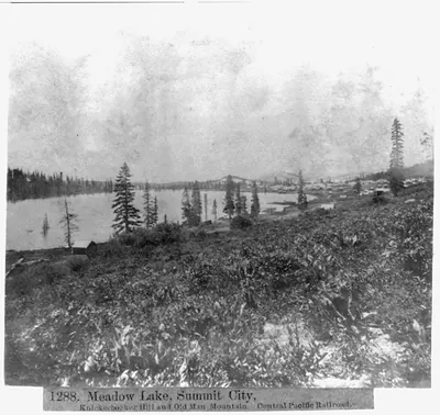 Meadow Lake, Summit City, Knickerbocker Hill and Old Man Mountain, Sentral Pacific Railroad