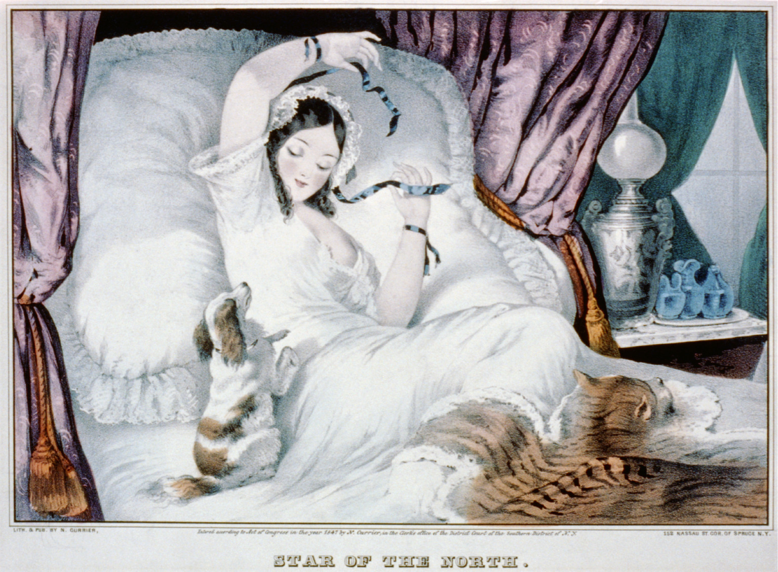 Star of the north, New York : Published by N. Currier, c1847. — antique lithograph
