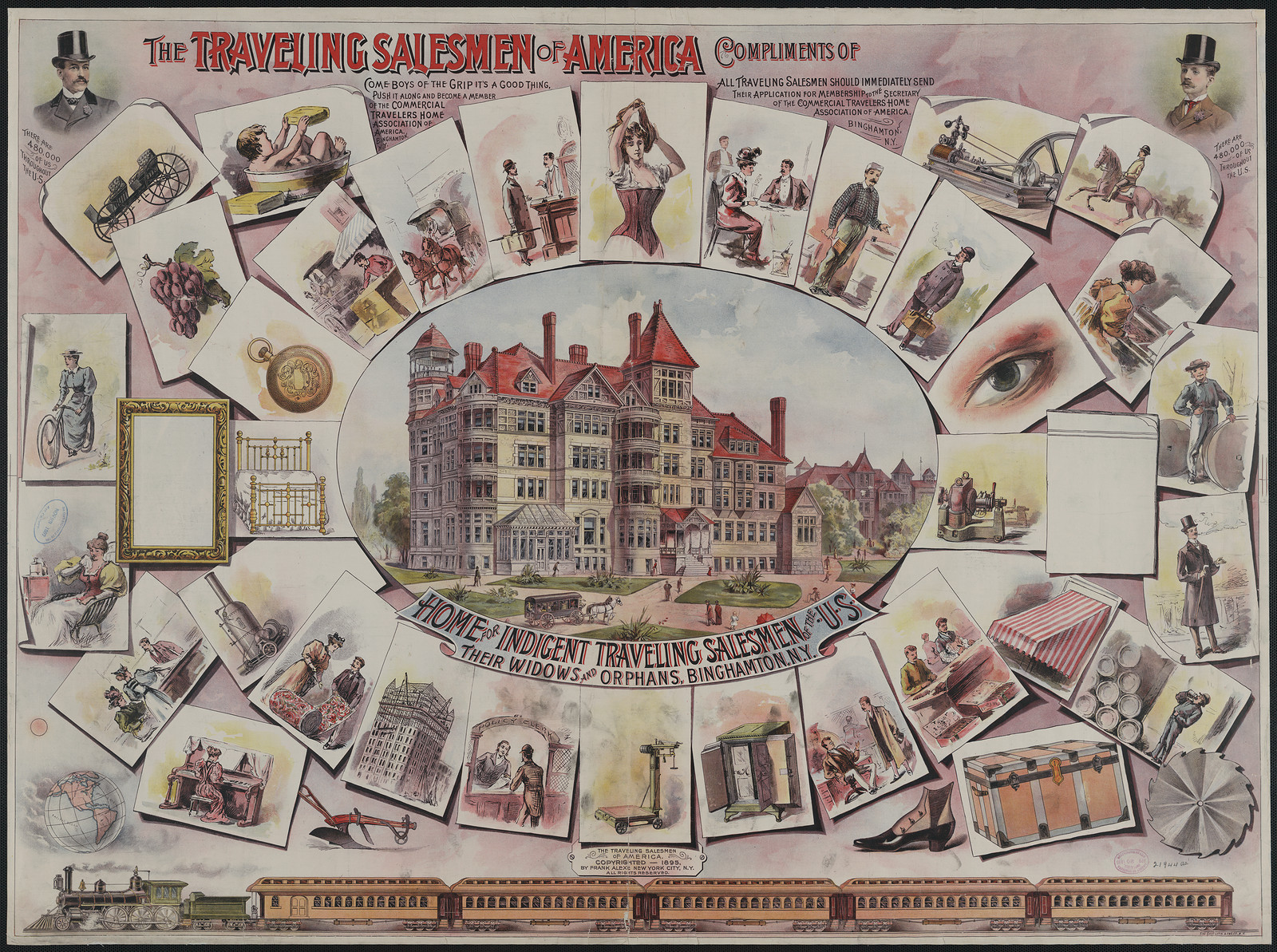 The Traveling Salesmen of America, Compliments of Home for Indigent Traveling Salesmen — historic image