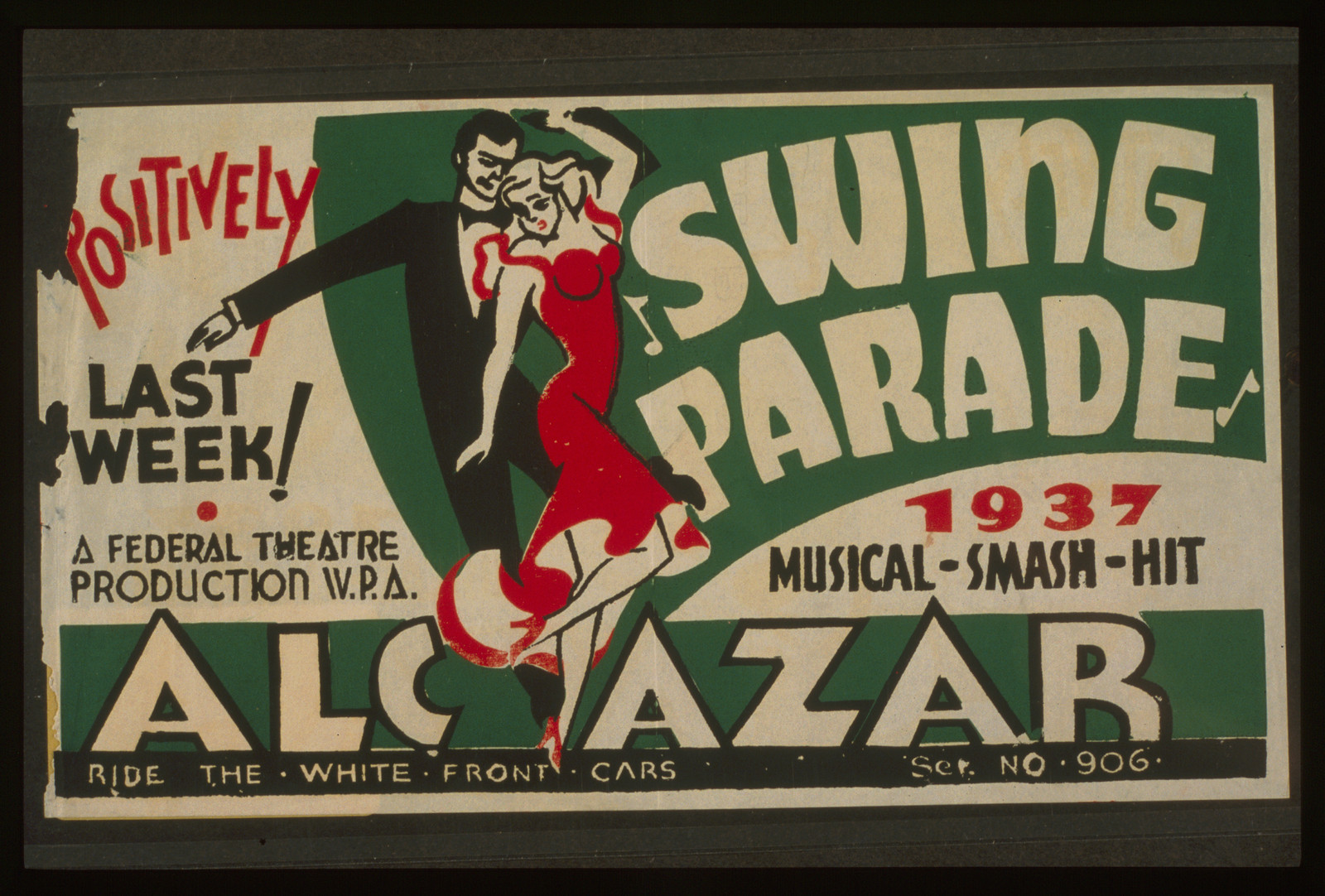 Swing parade 1937 musical smash hit positively last week!, 1937 — vintage poster