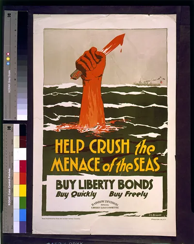 Help crush the menace of the seas - buy liberty bonds / J.L. Grosse.