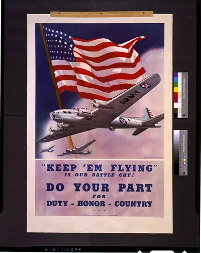 Keep 'em flying" is our battle cry! Do your part for duty - honor - country / Dan V. Smith ; Albro F. Downe."