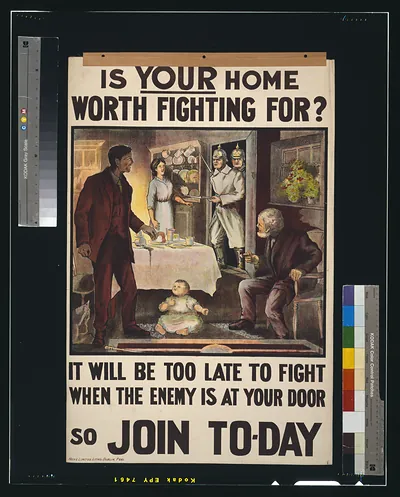 Is your home worth fighting for? It will be too late to fight when the enemy is at your door, so join to-day / Hely's Limited, Litho., Dublin.