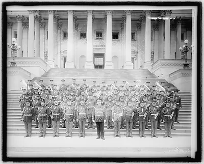 U.S. Marine Band [on steps of U.S. Capitol, Washington, D.C.]