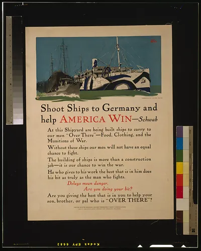 Shoot ships to Germany and help America win - Schwab / Adolph Treidler.