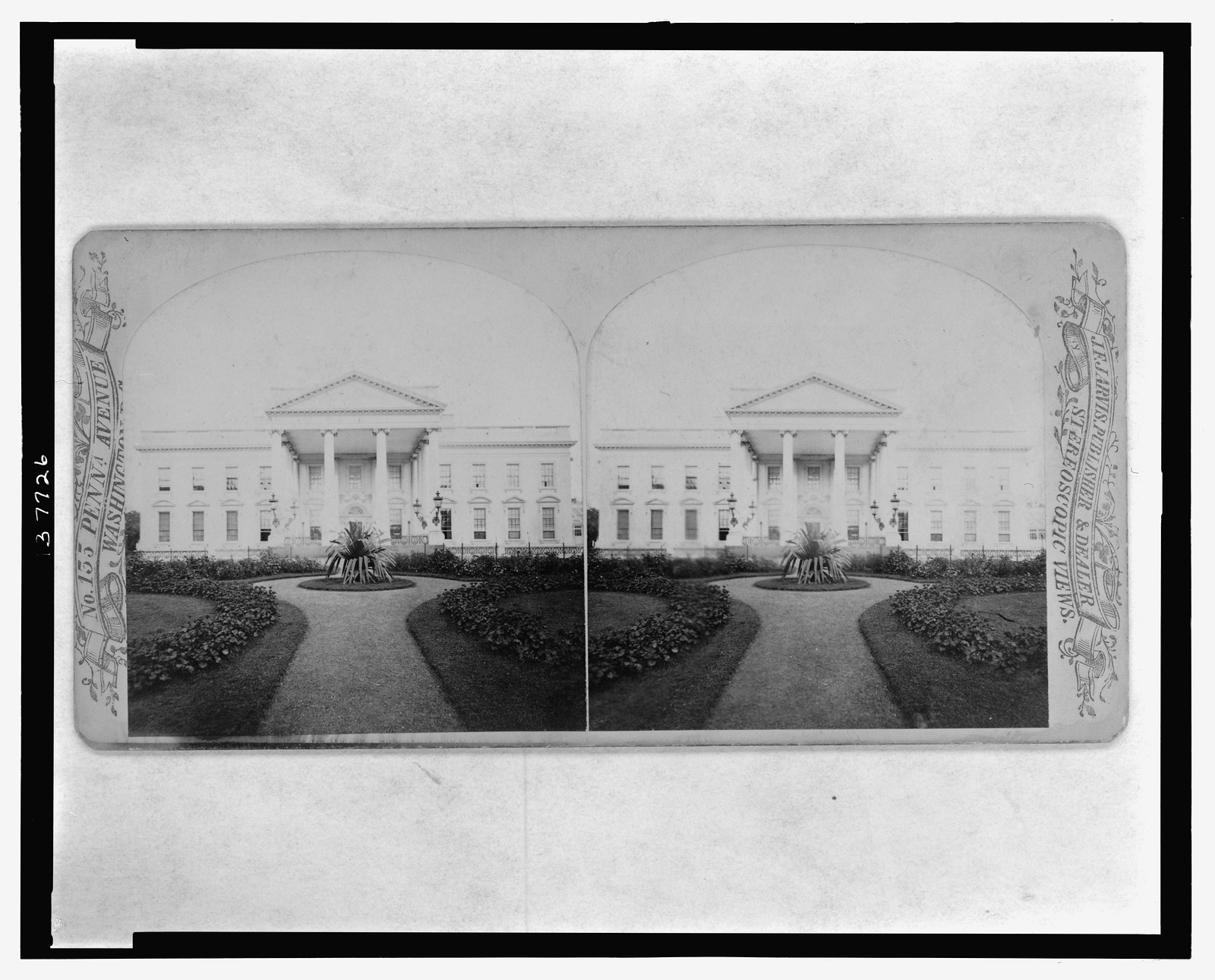The president's house, Washington, D.C. : J.F. Jarvis, Publisher & Dealer, 155 Penna. Avenue, [189-] — historic photograph