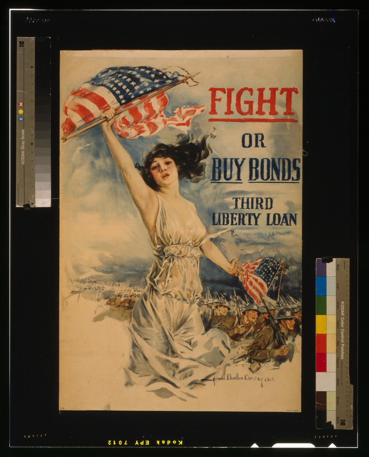 Fight or buy bondsThird, 1917 — historic image