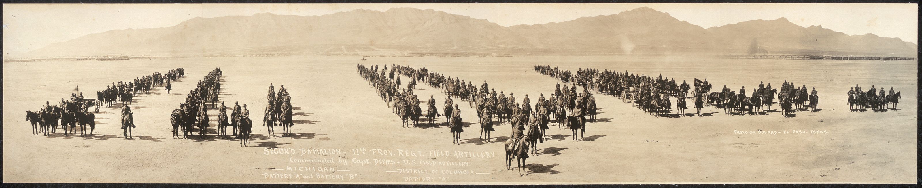11th Prov. Regt. Field Artillery El Paso, Texas, 1910, 1910 — historic image