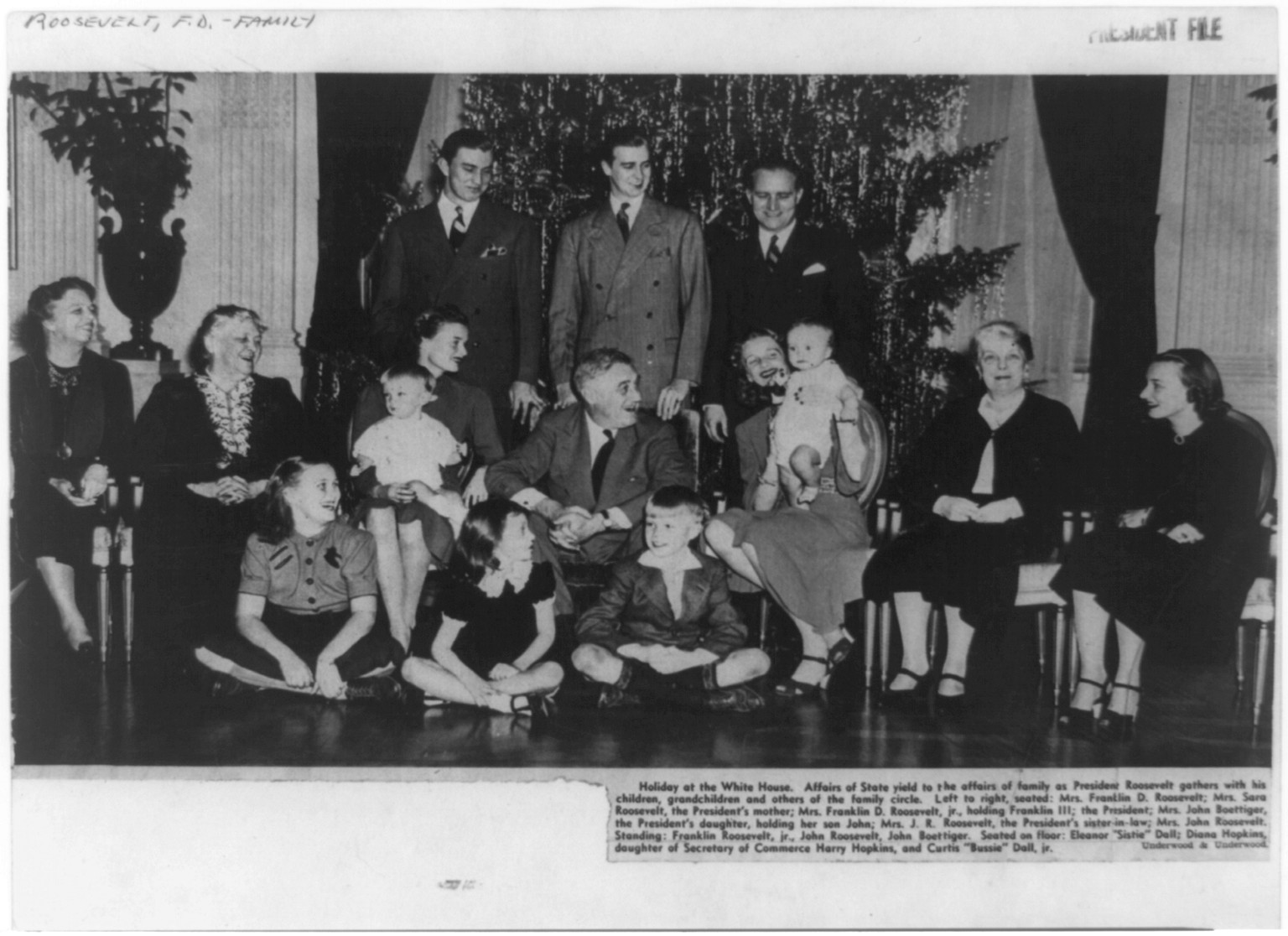 Holiday at the White House. ..., [no date recorded on caption card] — historic print