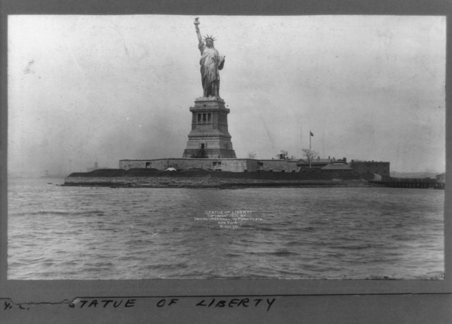 Statue of Liberty [and] New York Harbor, c1906. — historic photograph