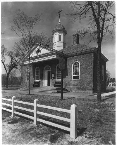 [Williamsburg Court House, Williamsburg, Va.; exterior, after restoration]
