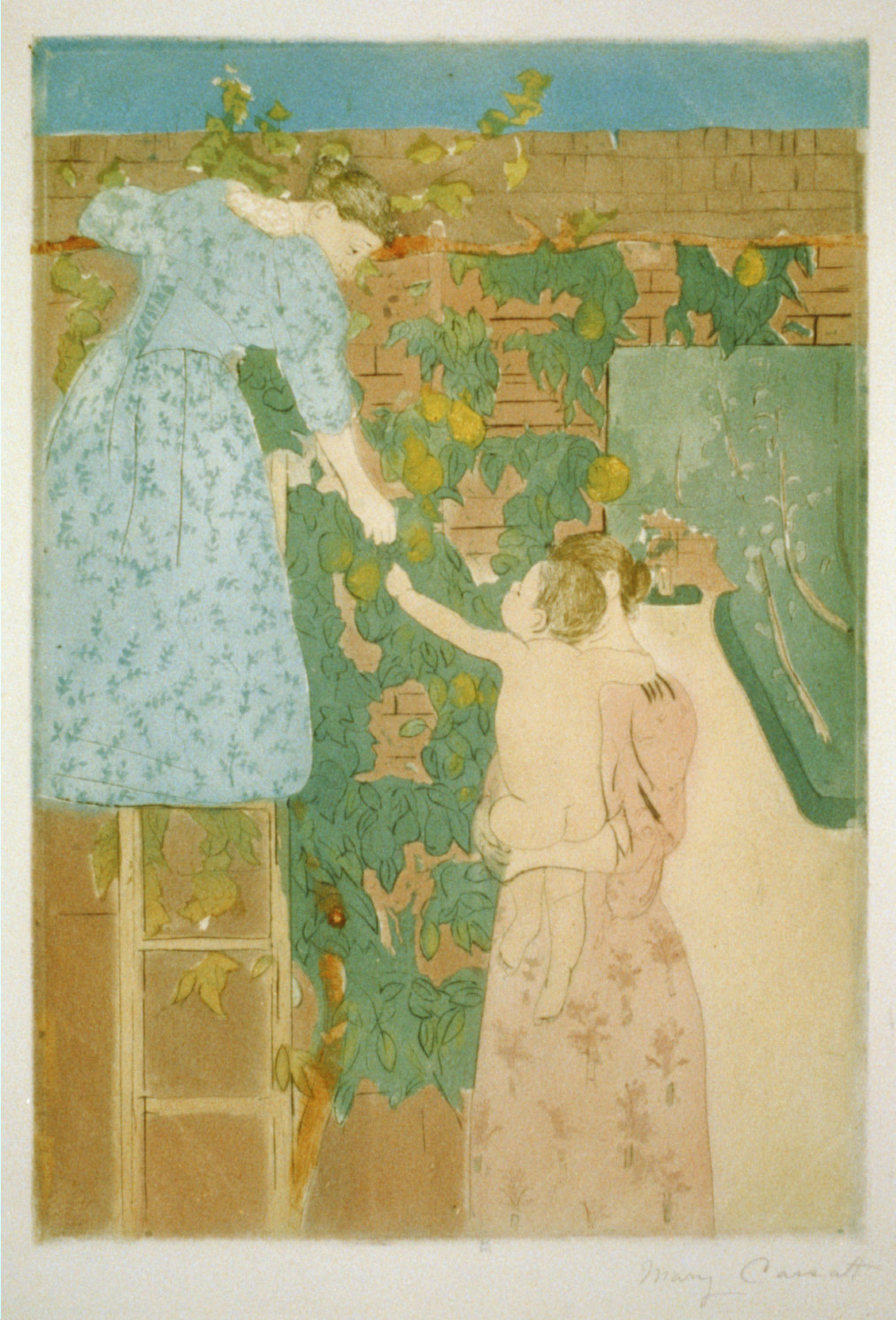 Gathering fruit / Mary Cassatt., [ca. 1895] — historic print