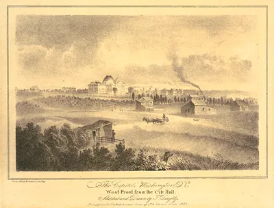 The Capitol--Washington, D.C.--West Front from the City Hall [1832]