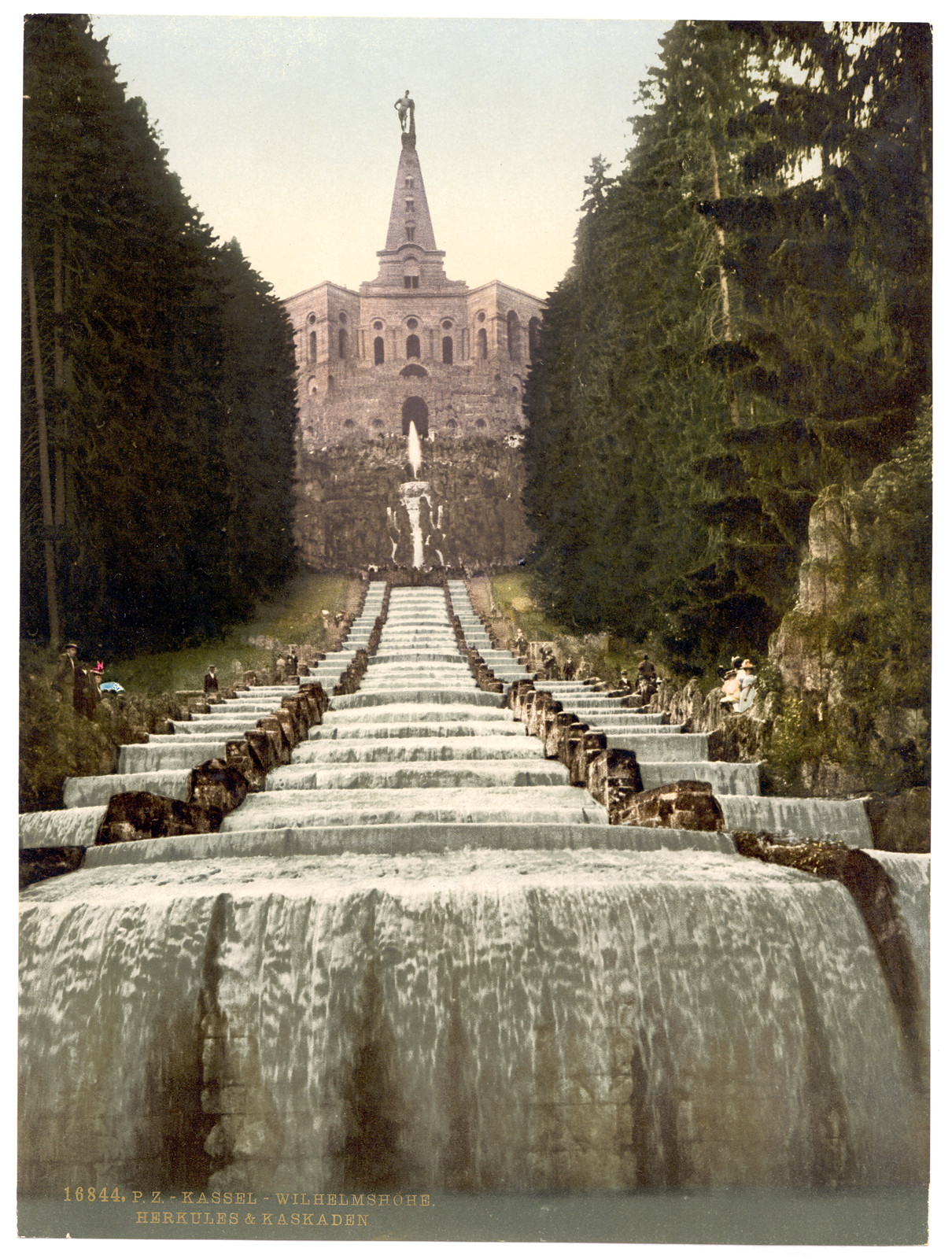 Hercules and Cascades Wilhelmshohe Cassel (i.e. Kassel) Hesse-Nassau Germany, [between ca. 1890 and ca. 1900]. — historic print