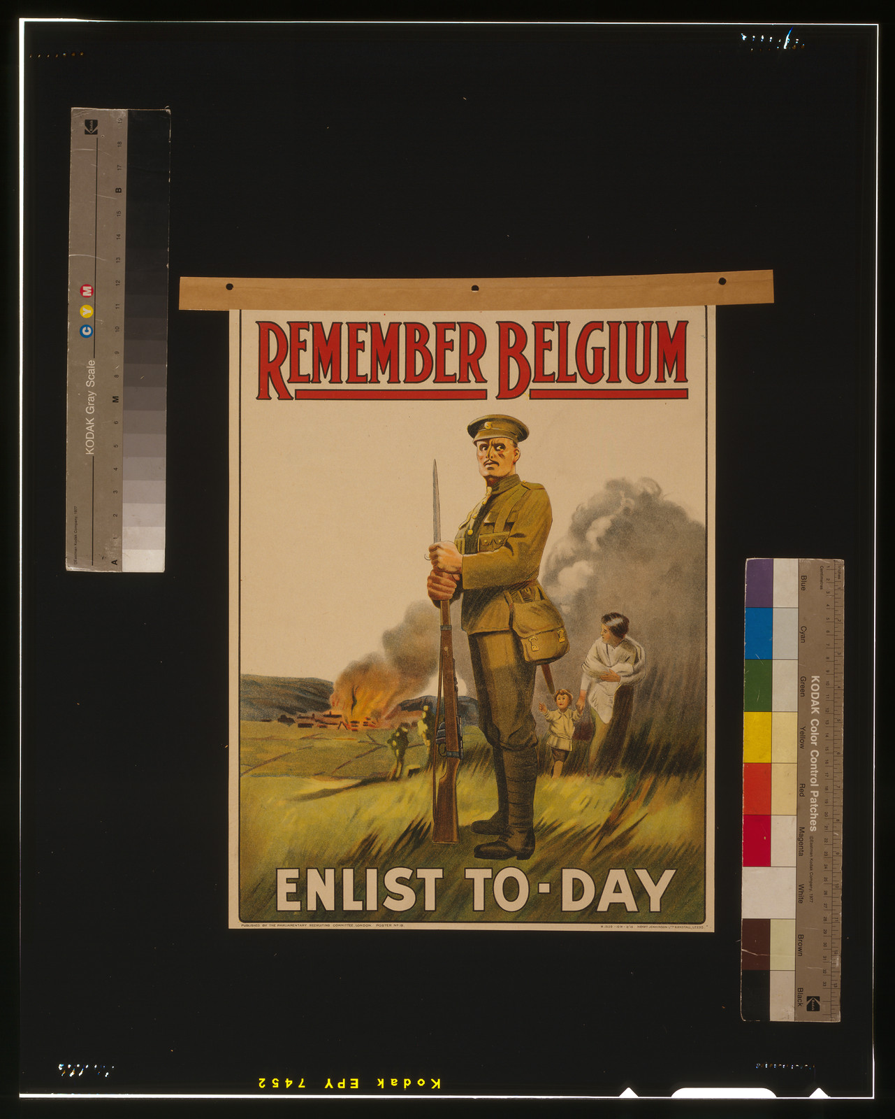 Remember Belgium--Enlist to-day / Henry Jenkinson Ltd., Kirkstall, Leeds., London : Parliamentary Recruiting Committee, [1915] — vintage poster