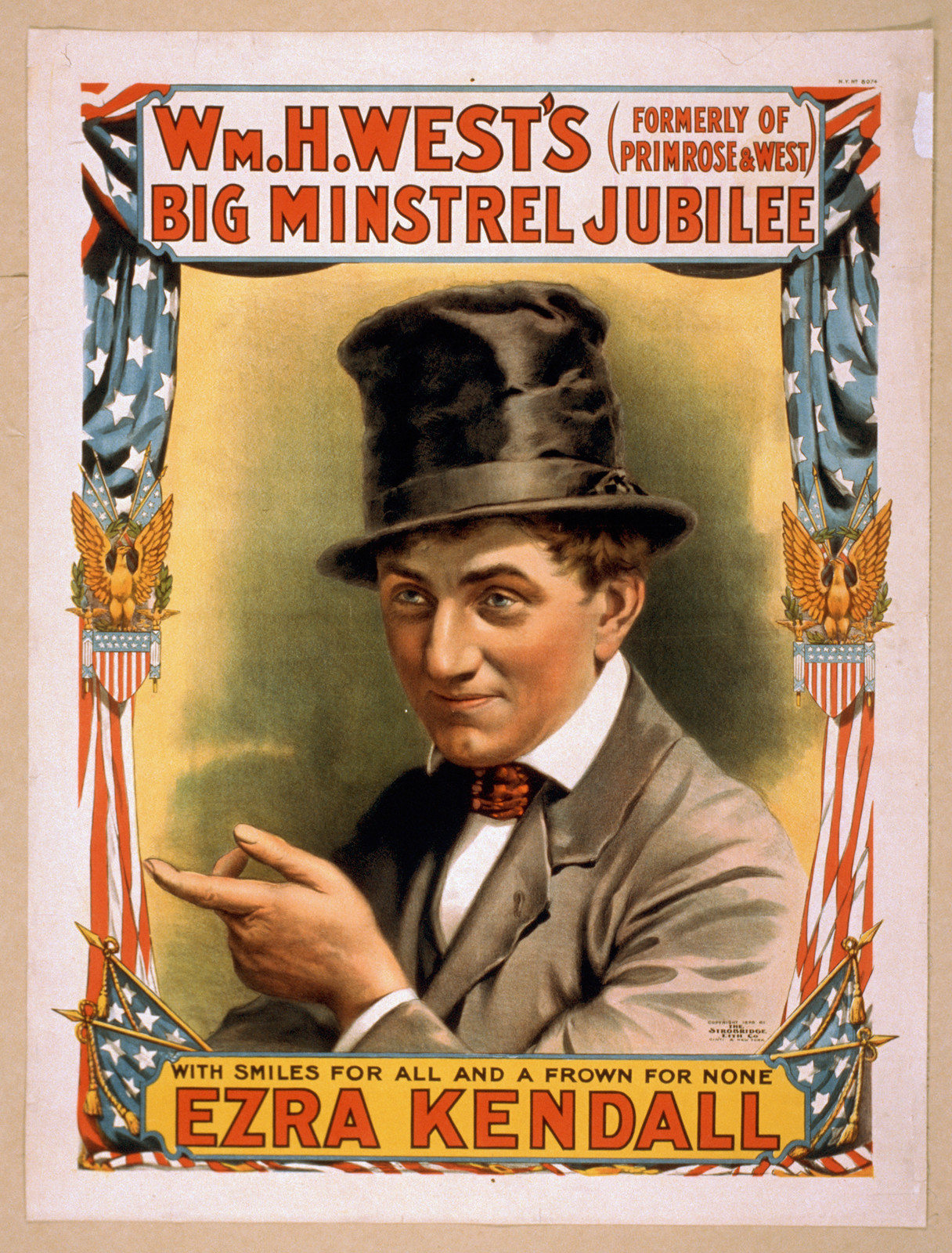 Wm. H. Wests Big Minstrel Jubilee (formerly of Primrose & West)., 1898 — vintage poster